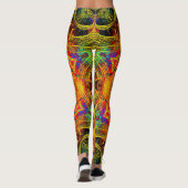Leggings Mandala, conception kaléidoscopique en or (Dos)