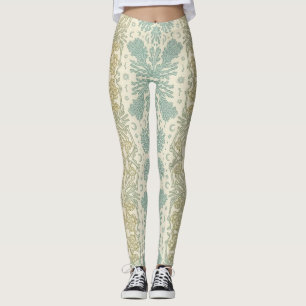 Leggings Mandala corail bohème pastel