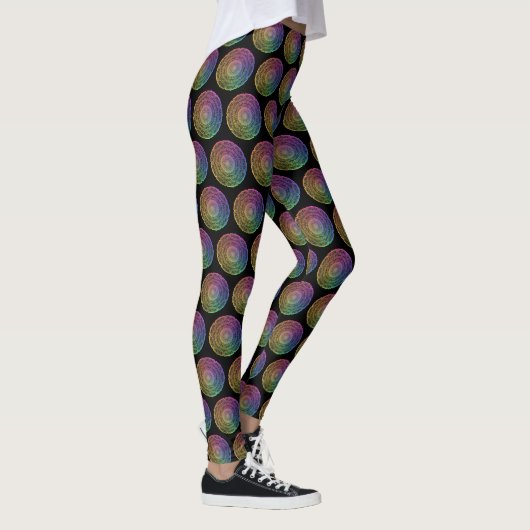 Leggings Mandala d'arc-en-ciel (Droite)