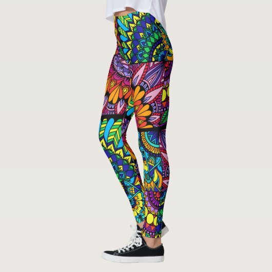Leggings Mandala de bloc de couleur (Gauche)