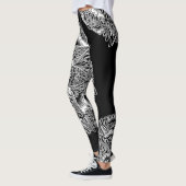 Leggings Mandala de circulaire de B&W (Gauche)