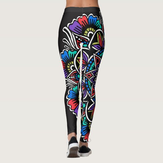 Leggings Mandala de fête (Dos)