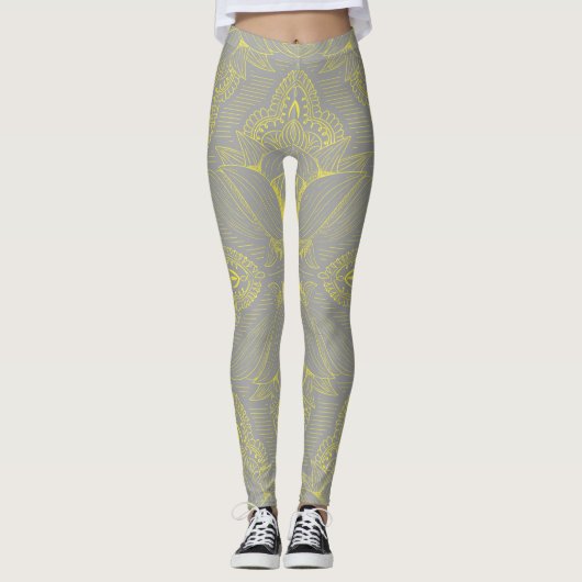 Leggings Mandala de fleurs 4 (Devant)