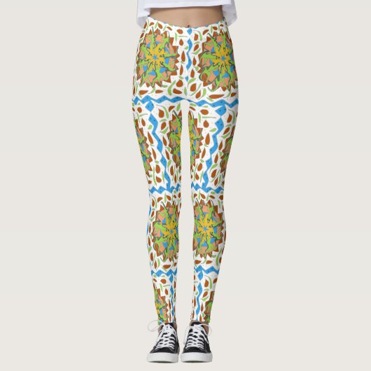 Leggings Mandala de lézard (Devant)