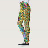Leggings Mandala de page de fleur (Gauche)
