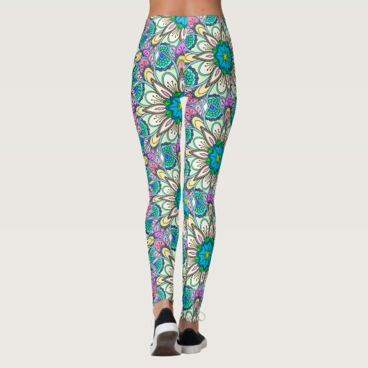 Leggings Mandala Design, Flower Power ! (Dos)