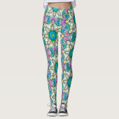 Leggings Mandala Design, Flower Power ! (Devant)