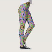 Leggings Mandala Design, Neon Flower Power ! (Droite)