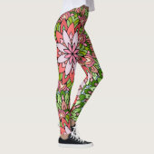 Leggings Mandala Design Noël Pointsettia, Vacances (Droite)
