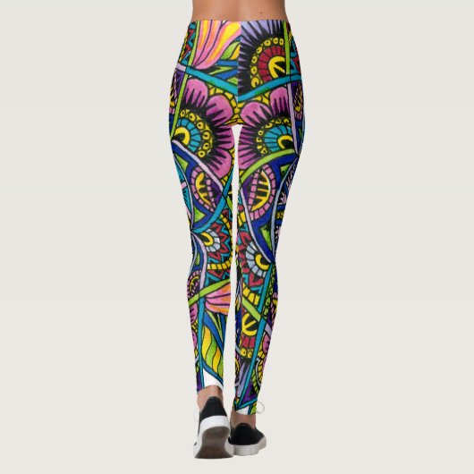 Leggings Mandala d'été (Dos)