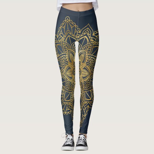 Leggings Mandala d'or (Devant)