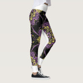 Leggings Mandala en or violet enchantés (Droite)