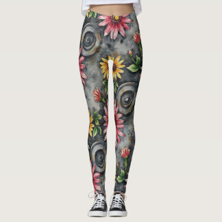 Leggings Mandala floral déconstruit en motif transparent