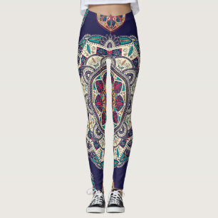 Leggings Mandala floral : Vintage ornemental sans joint