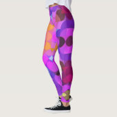 Leggings Mandala Flower rose orange et violet (Gauche)