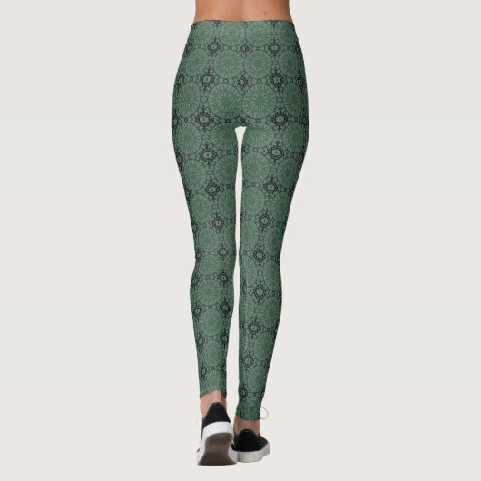 Leggings Mandala Green Grey (Dos)