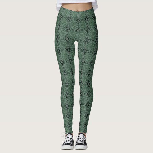 Leggings Mandala Green Grey (Devant)