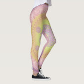 Leggings MANDALA ~ Jaune violet - Légendes (Droite)