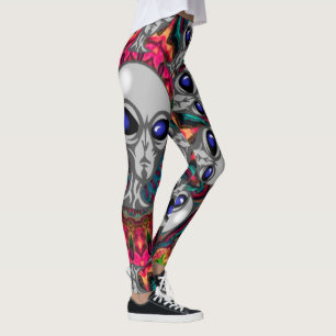 Leggings Mandala léger noir étranger psychédélique d'é