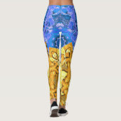 Leggings Mandala Magic Blue & Gold (Dos)