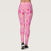 Leggings Mandala motif, fuchsia rose et corail (Dos)