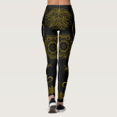 Leggings Mandala Noir/Or (Dos)