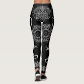 Leggings Mandala noirs/blancs (Dos)