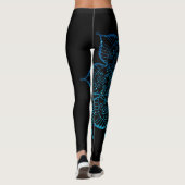 Leggings Mandala, Parties scintillant Turquoise de Faux non (Dos)