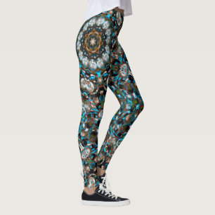 Leggings Mandala qui ressemble à un cratère aux couleurs vi