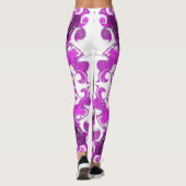 Leggings mandala rose Abstrait, tourbillon papillon psychéd (Dos)