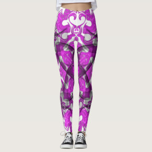 Leggings mandala rose Abstrait, tourbillon papillon psychéd