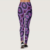 Leggings Mandala rose au néon d'éloge de Blacklight de (Dos)