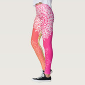 Leggings Mandala rose et jaune (Gauche)