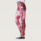 Leggings Mandala rose rouge et blanc (Gauche)