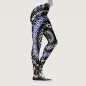 Leggings Mandala Tribal Celtique (Bleu) (Droite)