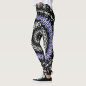 Leggings Mandala Tribal Celtique (Bleu) (Gauche)