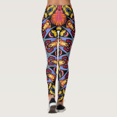 Leggings Mandala Trippy Retro Hippie Boho Chic Bohème (Dos)