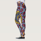 Leggings Mandala Trippy Retro Hippie Boho Chic Bohème (Gauche)