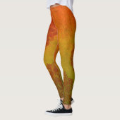 Leggings Mandala Vert Sauge et Rouge Rouillé (Gauche)