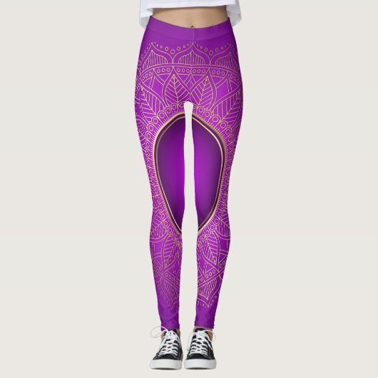 Leggings Mandala Violet (Devant)