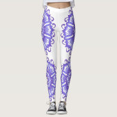 Leggings Mandala. violet floral (Devant)