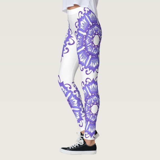 Leggings Mandala. violet floral (Gauche)