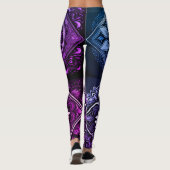 Leggings Mandala violet vibrant (Dos)