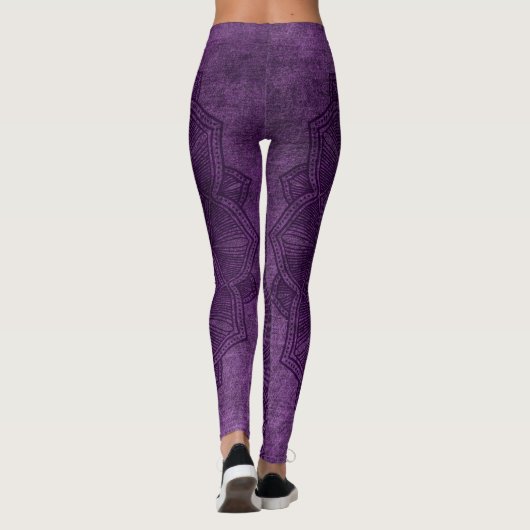Leggings Mandala violets foncés (Dos)