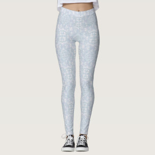 Leggings Mandalas bleu clair, rose et blanc