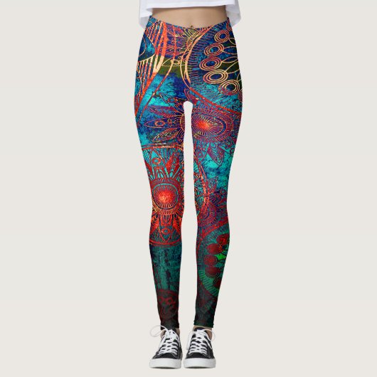 Leggings Mandalas colorées (Devant)