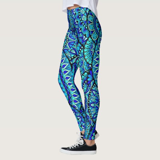 Leggings Mandalas d'océan (Gauche)