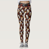 Leggings Maneki Neko Chat Japonais Noir (Devant)