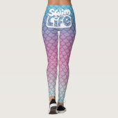 Leggings "Mangez mes bulles" Échelles Turquoise/rose/mousse (Dos)