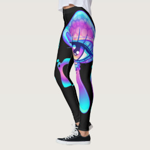 Leggings Mangez-moi des champignons et des pattes de voyage